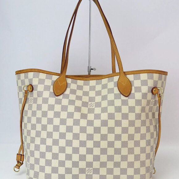 Authentic LOUIS VUITTON Neverfull MM Damier Azur Tote Bag - Picture 4 of 15